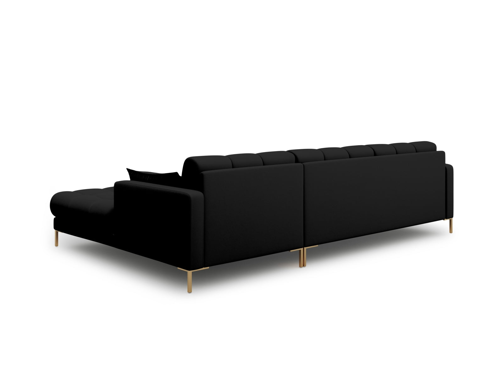 Mamaia Ecksofa rechts 5 Sitzer in Black/Gold präsentiert im Onlineshop von KAQTU Design AG. Ecksofa rechts ist von Micadoni