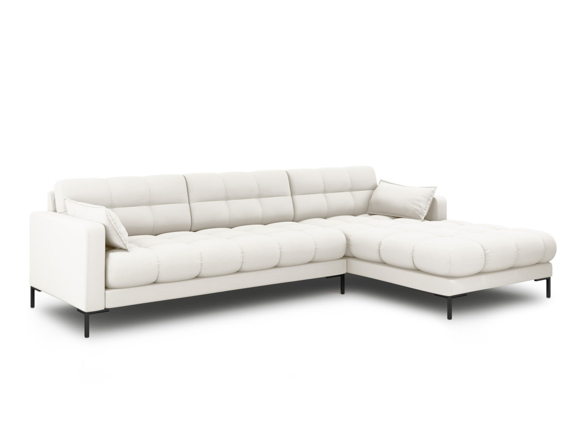 Mamaia Ecksofa rechts 5 Sitzer in Light Beige/Schwarz-Neve präsentiert im Onlineshop von KAQTU Design AG. L-Sofa rechts ist von Micadoni