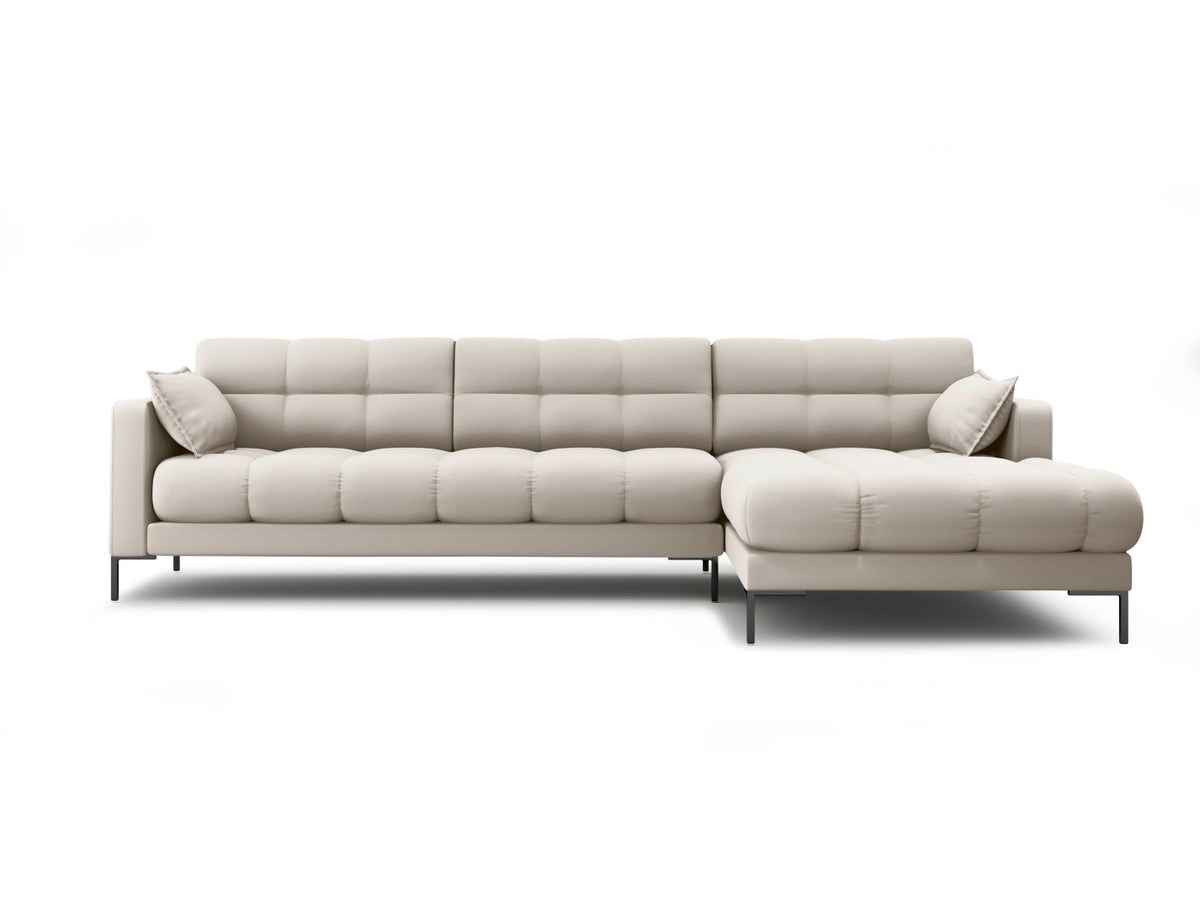 Mamaia Ecksofa rechts 5 Sitzer in Beige/Schwarz-Neve präsentiert im Onlineshop von KAQTU Design AG. L-Sofa rechts ist von Micadoni