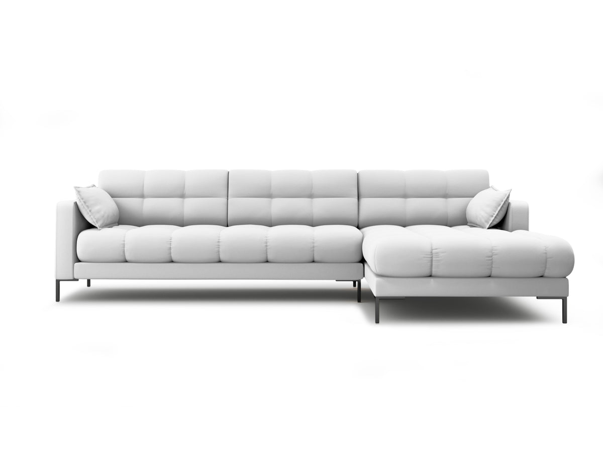 Mamaia Ecksofa rechts 5 Sitzer in Light Grey/Schwarz-Neve präsentiert im Onlineshop von KAQTU Design AG. L-Sofa rechts ist von Micadoni