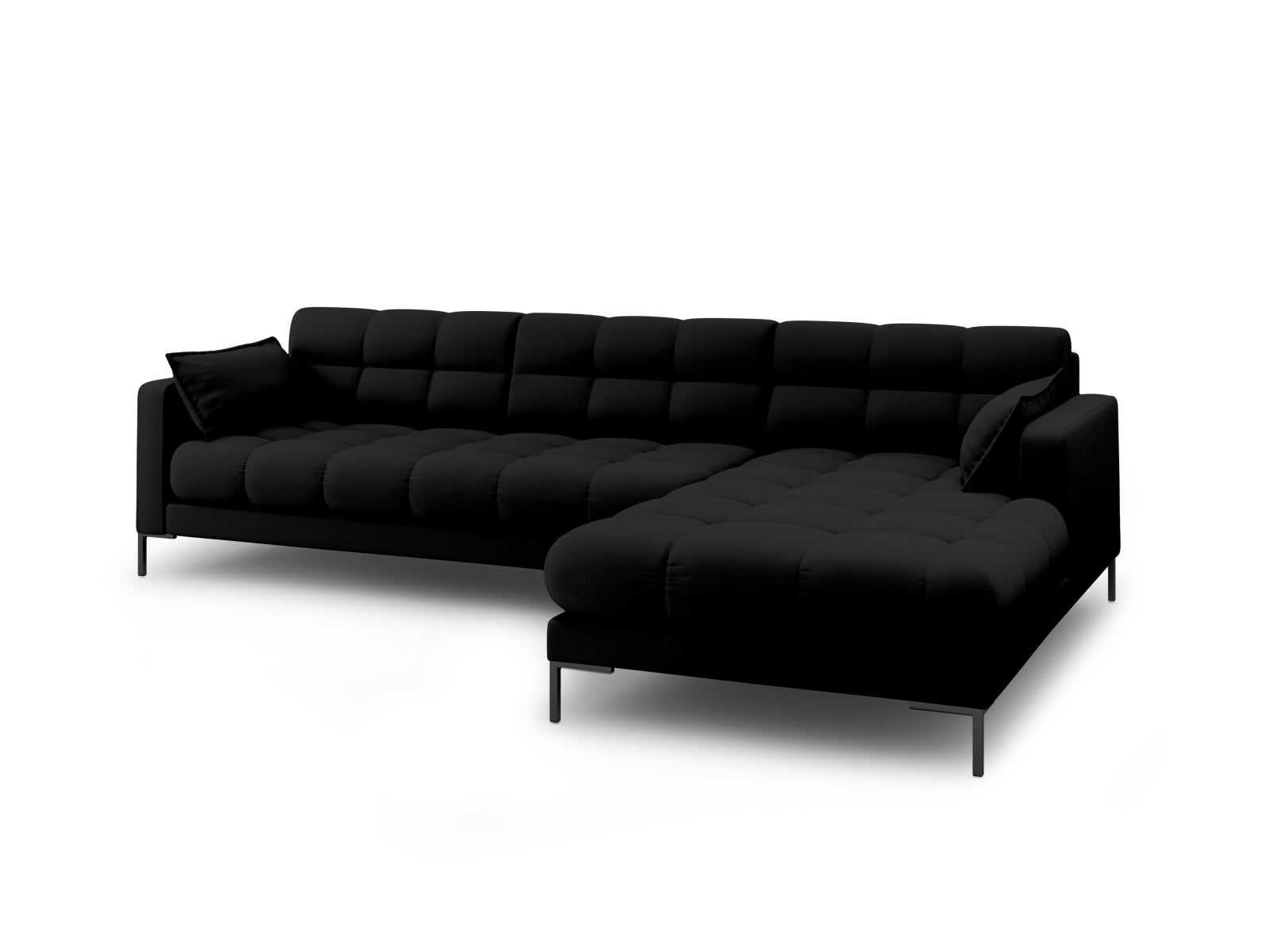 Mamaia Ecksofa rechts 5 Sitzer in Black/Schwarz präsentiert im Onlineshop von KAQTU Design AG. Ecksofa rechts ist von Micadoni