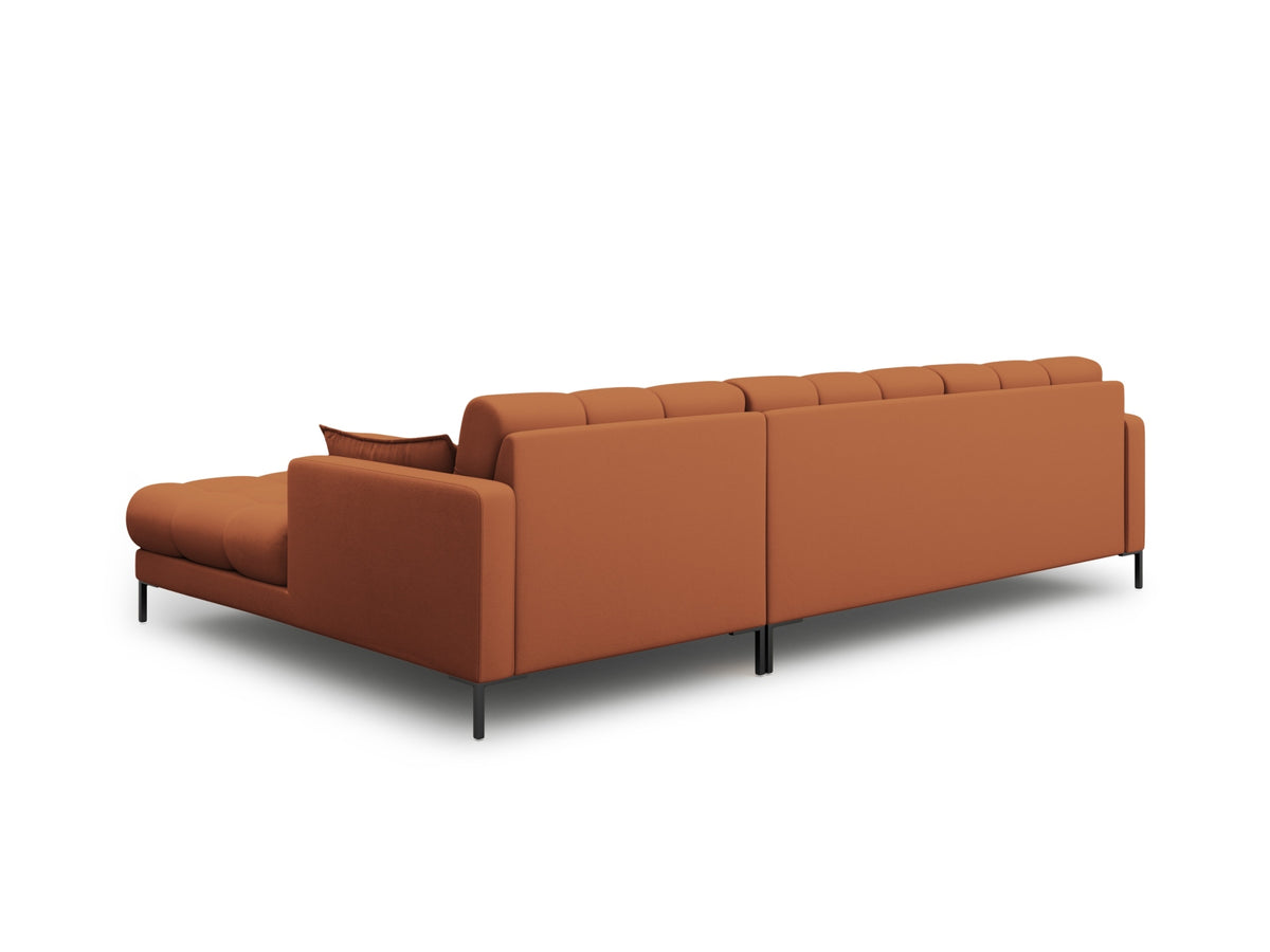 Mamaia Ecksofa rechts 5 Sitzer in Brick/Schwarz-Neve präsentiert im Onlineshop von KAQTU Design AG. L-Sofa rechts ist von Micadoni