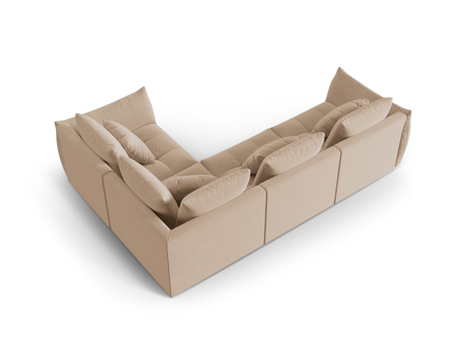 Erleben Sie das stilvolle Bloom Velour Modular Ecksofa rechts von Micadoni – ein 3-Sitzer im modernen Boho-Design, perfekt für Ihr Wohnzimmer. Viele Farben verfügbar!