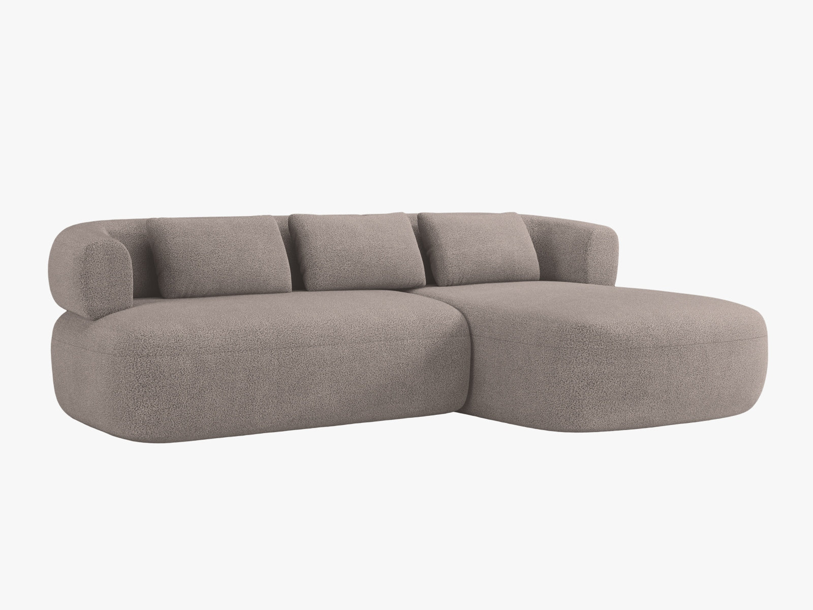 Jenny Ecksofa rechts 5 Sitzer in Light Brown präsentiert im Onlineshop von KAQTU Design AG. Ecksofa rechts ist von Micadoni