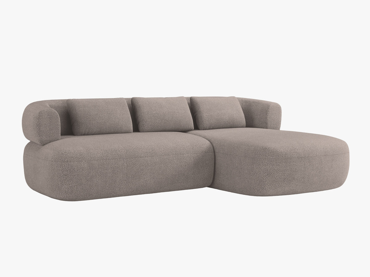 Jenny Ecksofa rechts 5 Sitzer in Light Brown-Now or Never präsentiert im Onlineshop von KAQTU Design AG. L-Sofa rechts ist von Micadoni