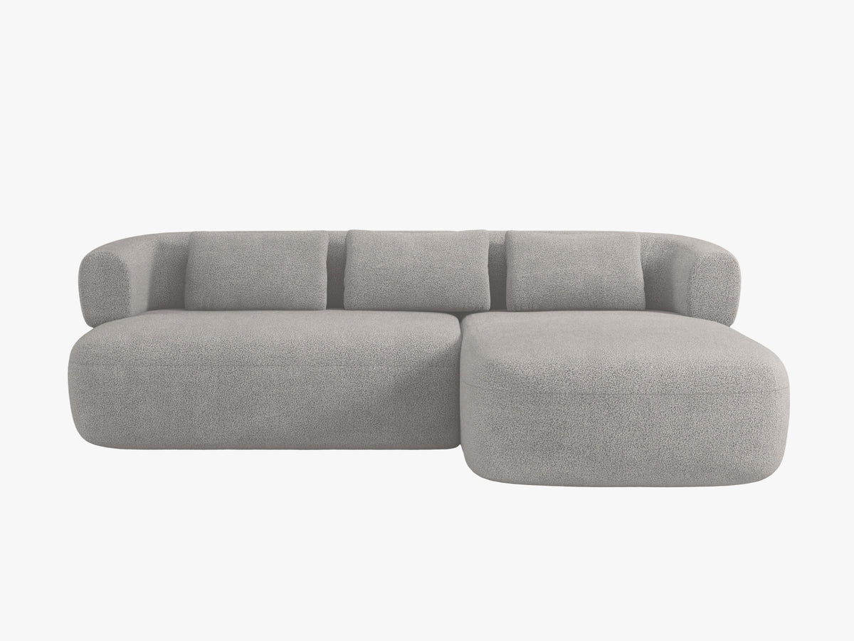 Jenny Ecksofa rechts 5 Sitzer in Light Grey-Now or Never präsentiert im Onlineshop von KAQTU Design AG. L-Sofa rechts ist von Micadoni