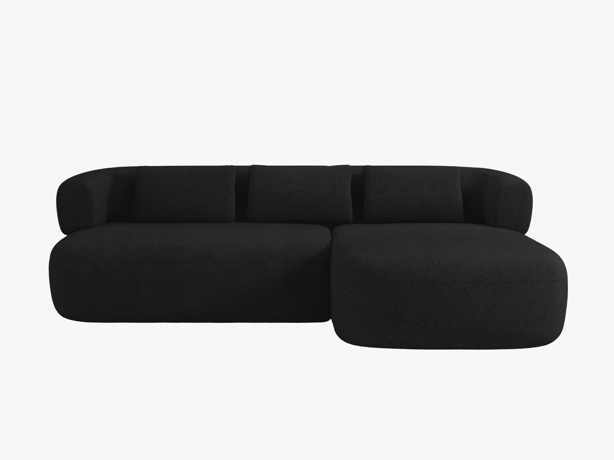 Jenny Ecksofa rechts 5 Sitzer in Black-Now or Never präsentiert im Onlineshop von KAQTU Design AG. L-Sofa rechts ist von Micadoni
