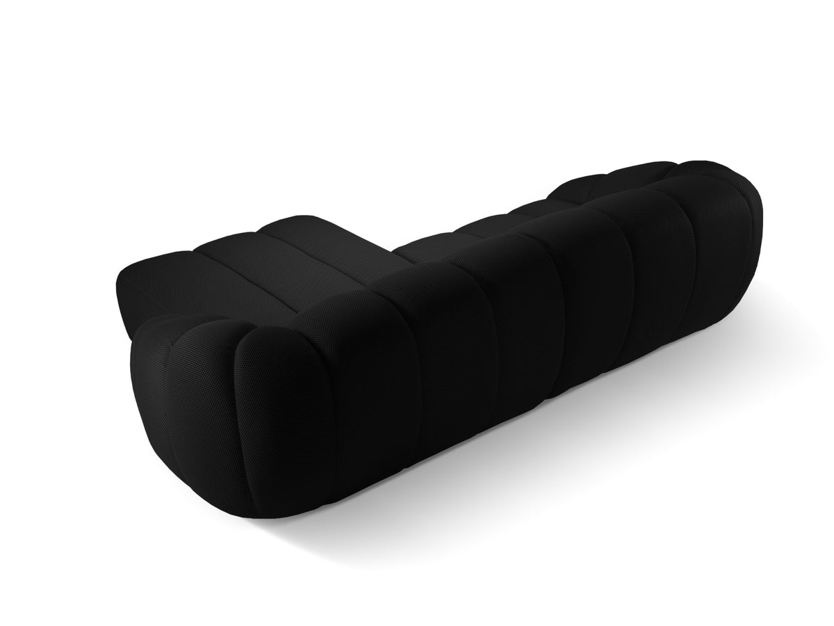 Diana Ecksofa rechts 4 Sitzer in Black-Sonic präsentiert im Onlineshop von KAQTU Design AG. L-Sofa rechts ist von Micadoni