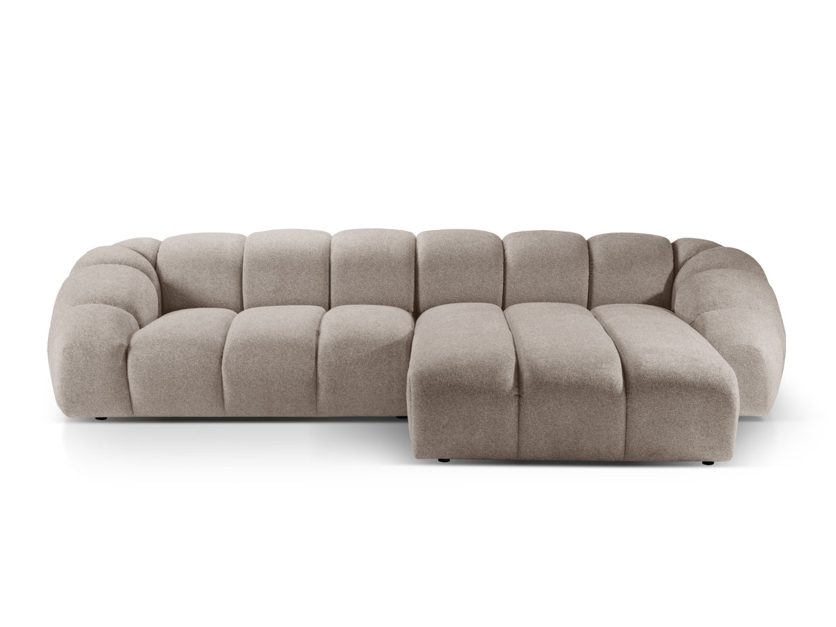 Diana Ecksofa rechts 4 Sitzer in Dark Beige-Bubble präsentiert im Onlineshop von KAQTU Design AG. L-Sofa rechts ist von Micadoni