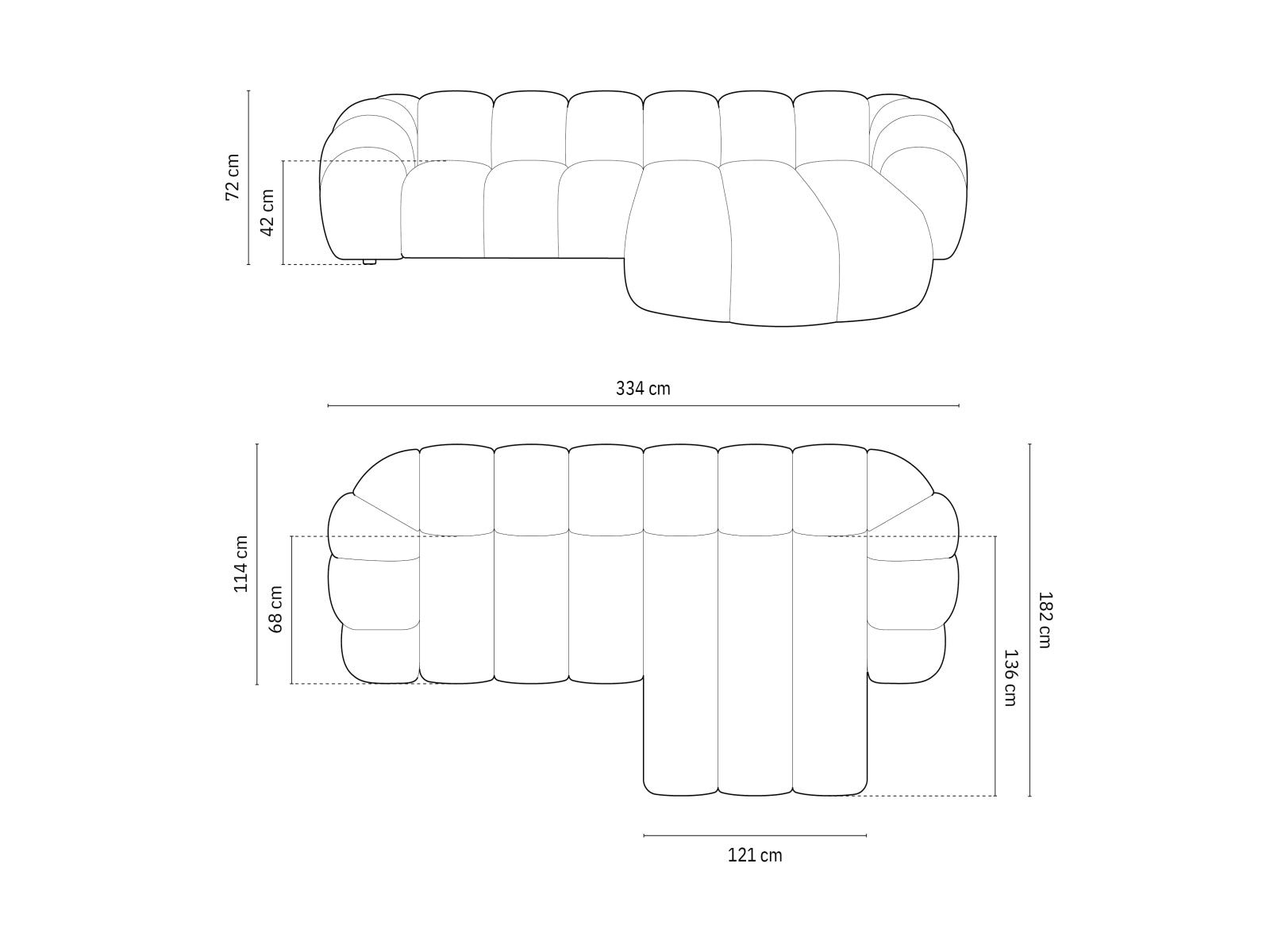 Entdecken Sie das elegante Diana Ecksofa rechts 4 Sitzer von Micadoni – ideal für stilvolle Wohnräume, vereint Komfort und modernes Design!