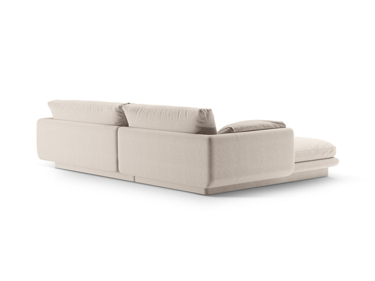 Torino Ecksofa rechts 4 Sitzer in Light Beige-Wind präsentiert im Onlineshop von KAQTU Design AG. L-Sofa rechts ist von Micadoni