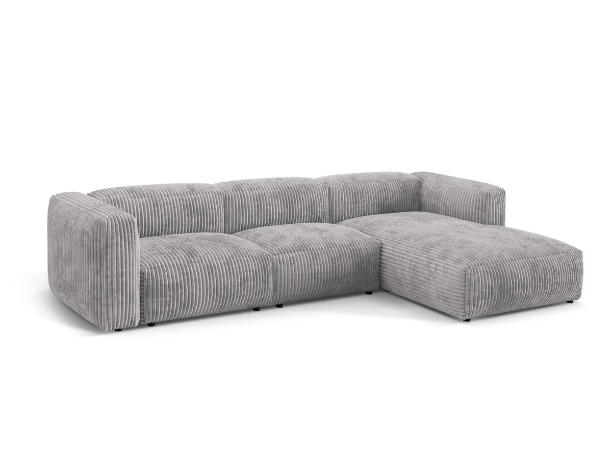 Martina Modulares Ecksofa rechts 3 Sitzer in Light Grey-Tilia präsentiert im Onlineshop von KAQTU Design AG. L-Sofa rechts ist von Micadoni