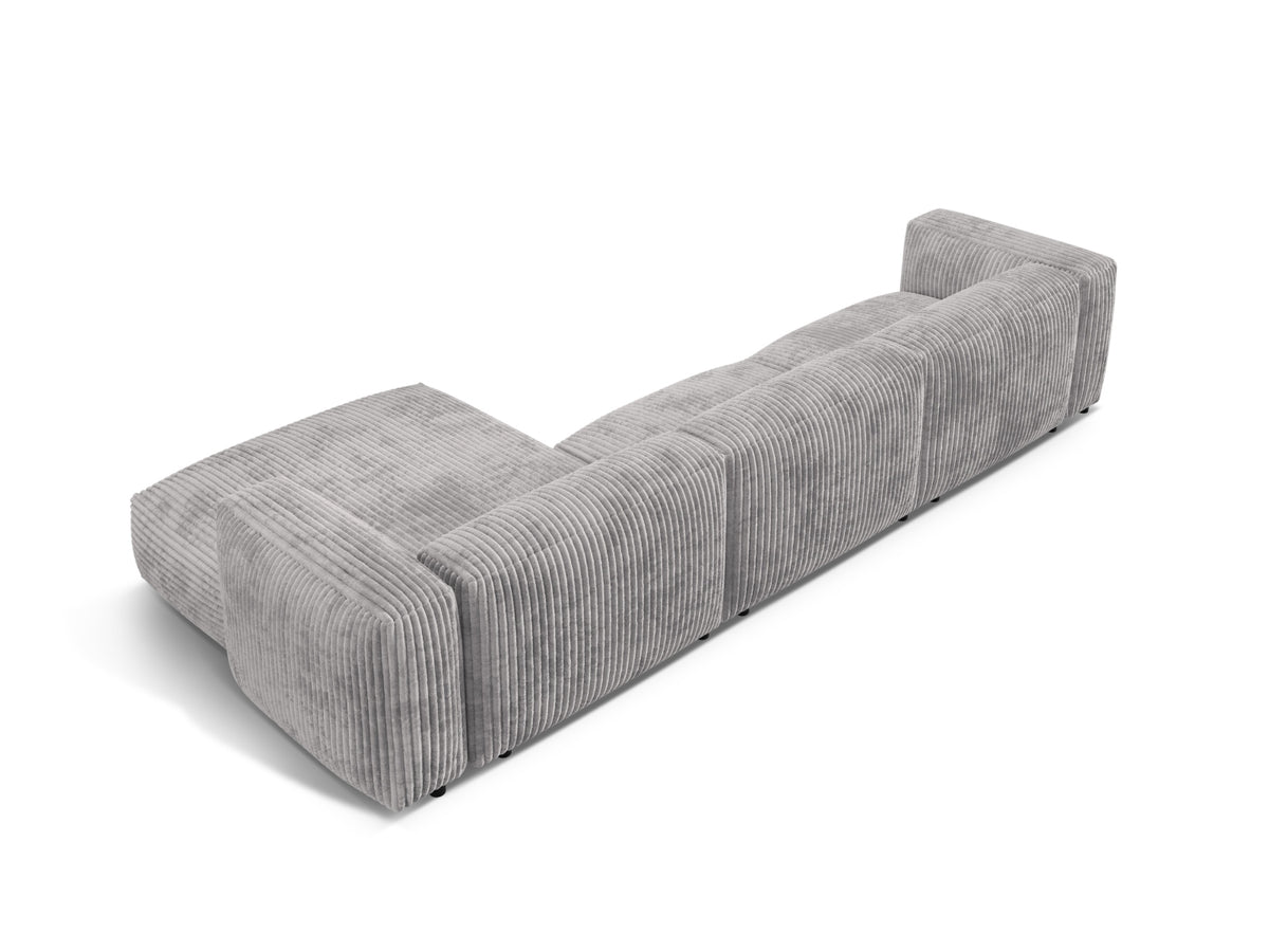 Martina Modulares Ecksofa rechts 3 Sitzer in Light Grey-Tilia präsentiert im Onlineshop von KAQTU Design AG. L-Sofa rechts ist von Micadoni