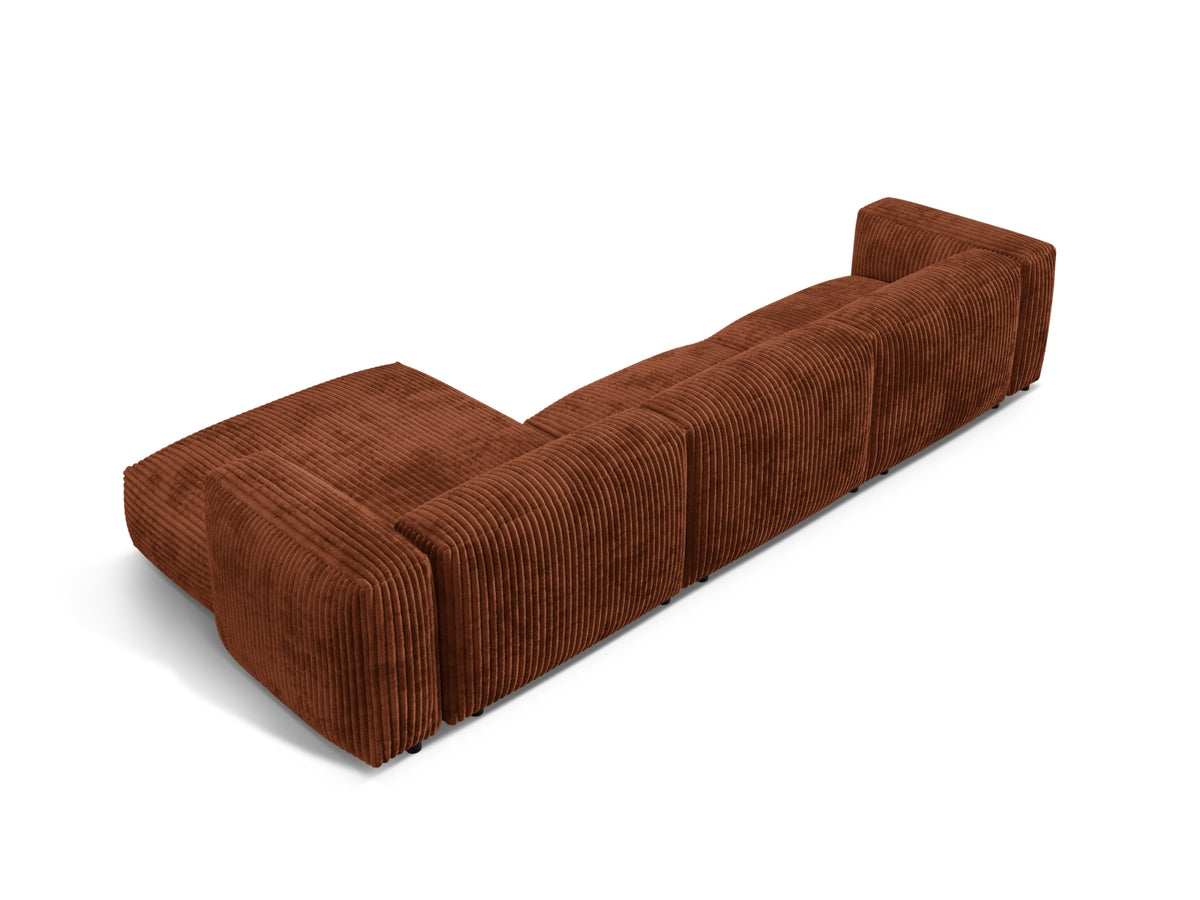 Martina Modulares Ecksofa rechts 3 Sitzer in Brick-Tilia präsentiert im Onlineshop von KAQTU Design AG. L-Sofa rechts ist von Micadoni
