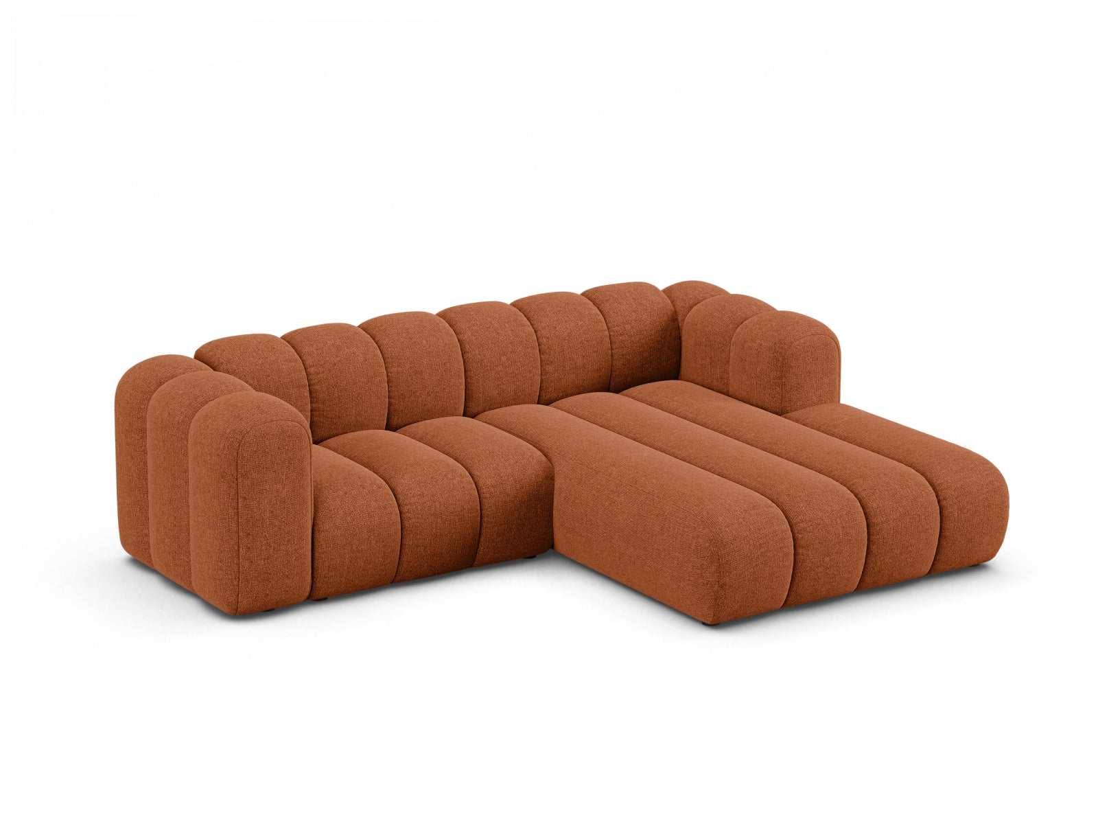 Elegantes Lupine Modular Ecksofa rechts 3 Sitzer in Brick-Eden, ideal für stilvolle Wohnräume, erhältlich bei KAQTU Design AG.