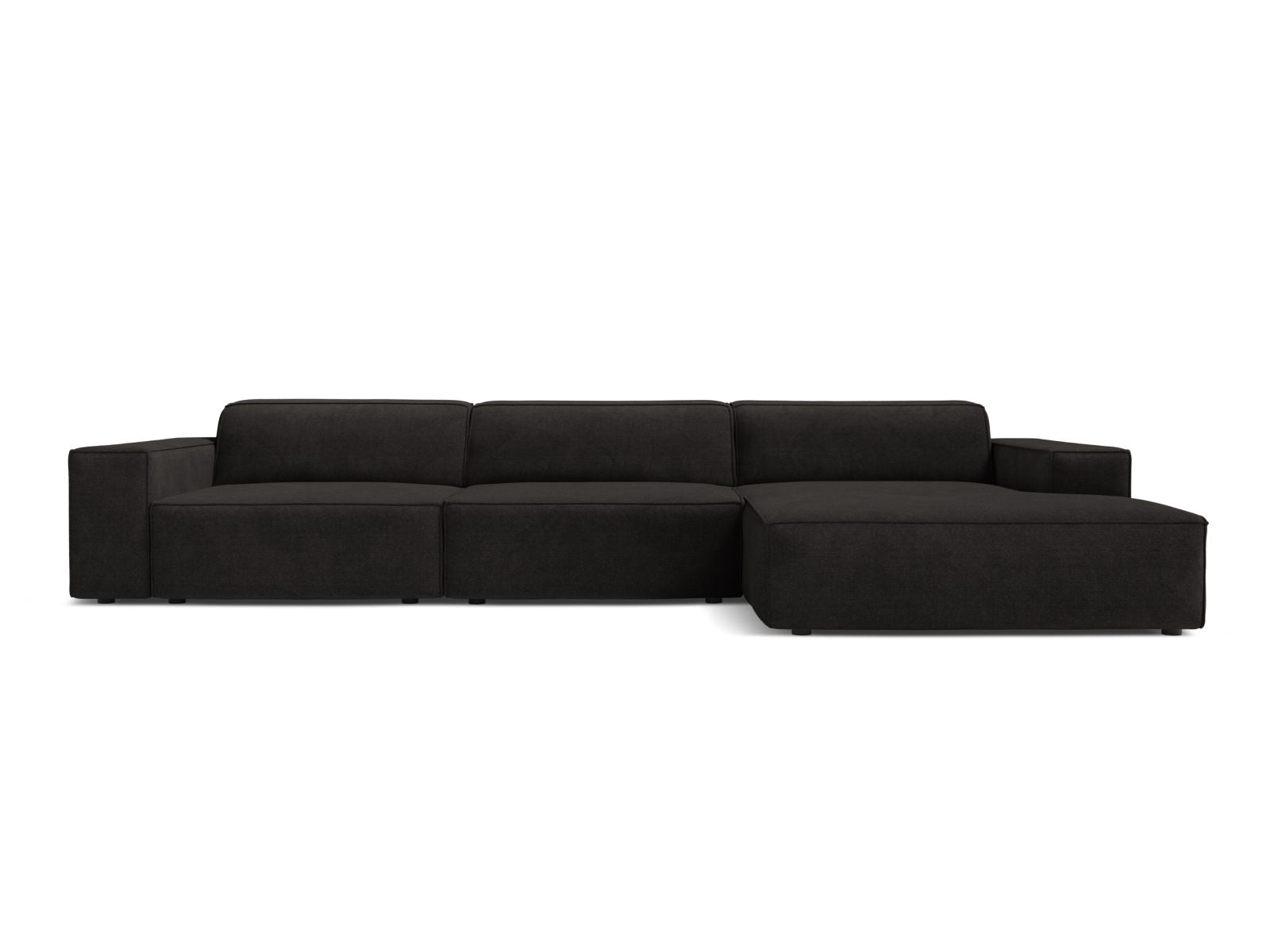 4-Sitzer Ecksofa rechts Jodie in Black-Liberty präsentiert im Onlineshop von KAQTU Design AG. Ecksofa rechts ist von Micadoni