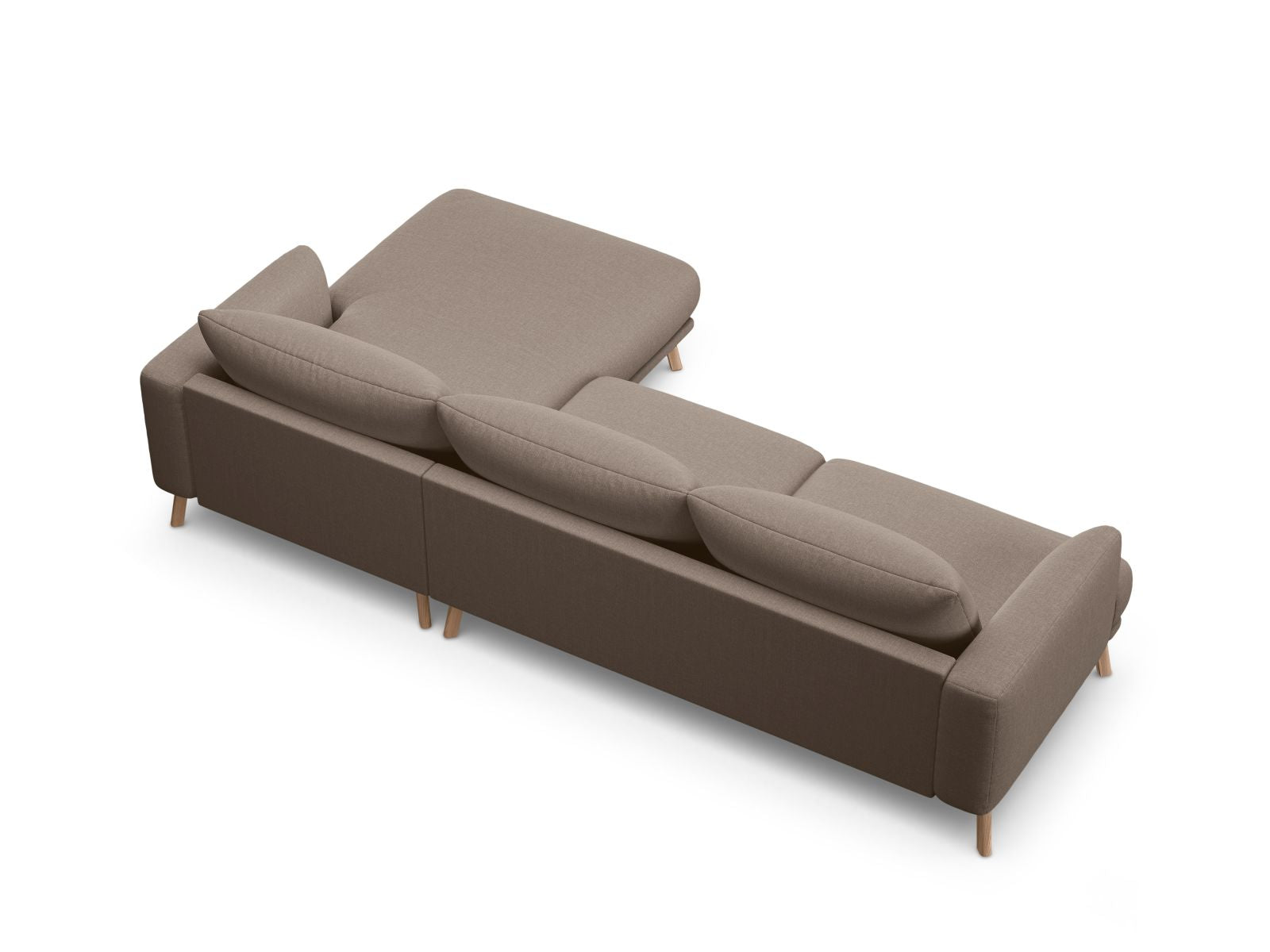 4-Sitzer Ecksofa rechts Naomi in Cappuccino-Liberty präsentiert im Onlineshop von KAQTU Design AG. Ecksofa rechts ist von Micadoni