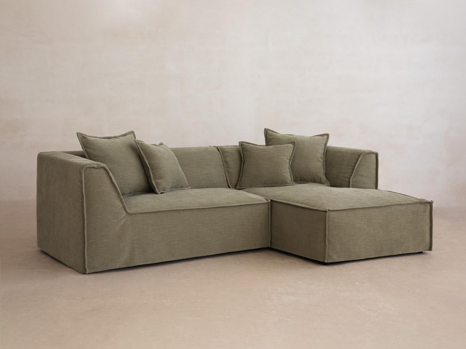 Milton Ecksofa rechts 4 Sitzer in Natural präsentiert im Onlineshop von KAQTU Design AG. Ecksofa rechts ist von Micadoni