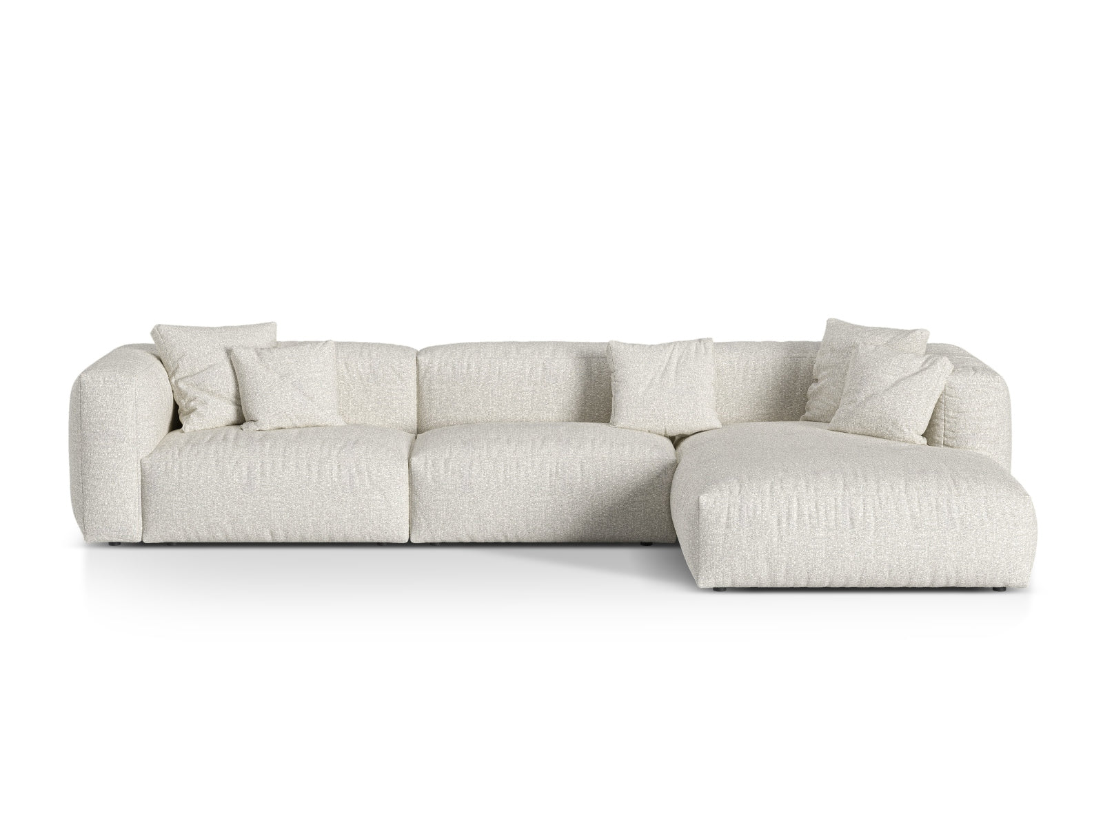 3-Sitzer XL Modular Ecksofa rechts Martina in Grey Beige Melange-Monet präsentiert im Onlineshop von KAQTU Design AG. Ecksofa rechts ist von Micadoni