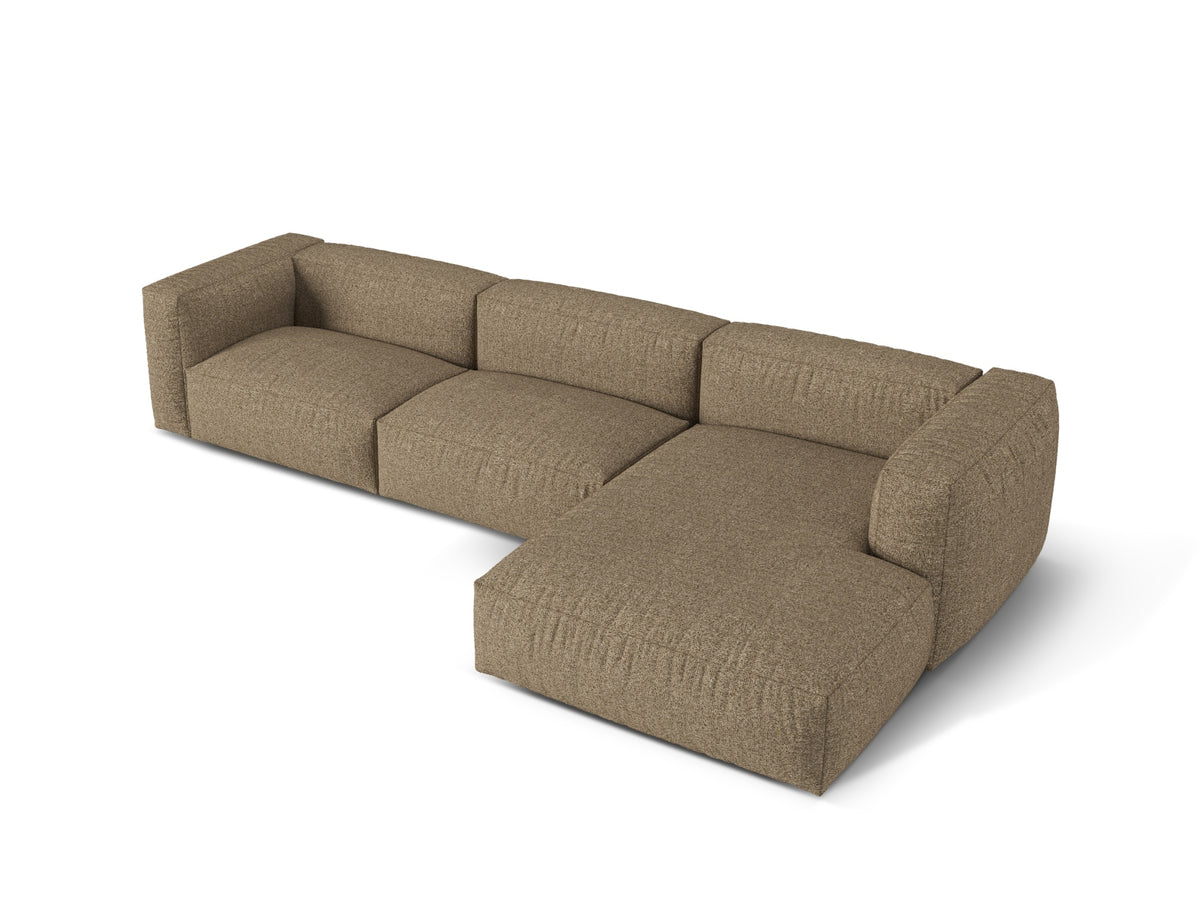 3-Sitzer Modular Ecksofa rechts Martina in Cappuccino-Monet präsentiert im Onlineshop von KAQTU Design AG. Ecksofa rechts ist von Micadoni