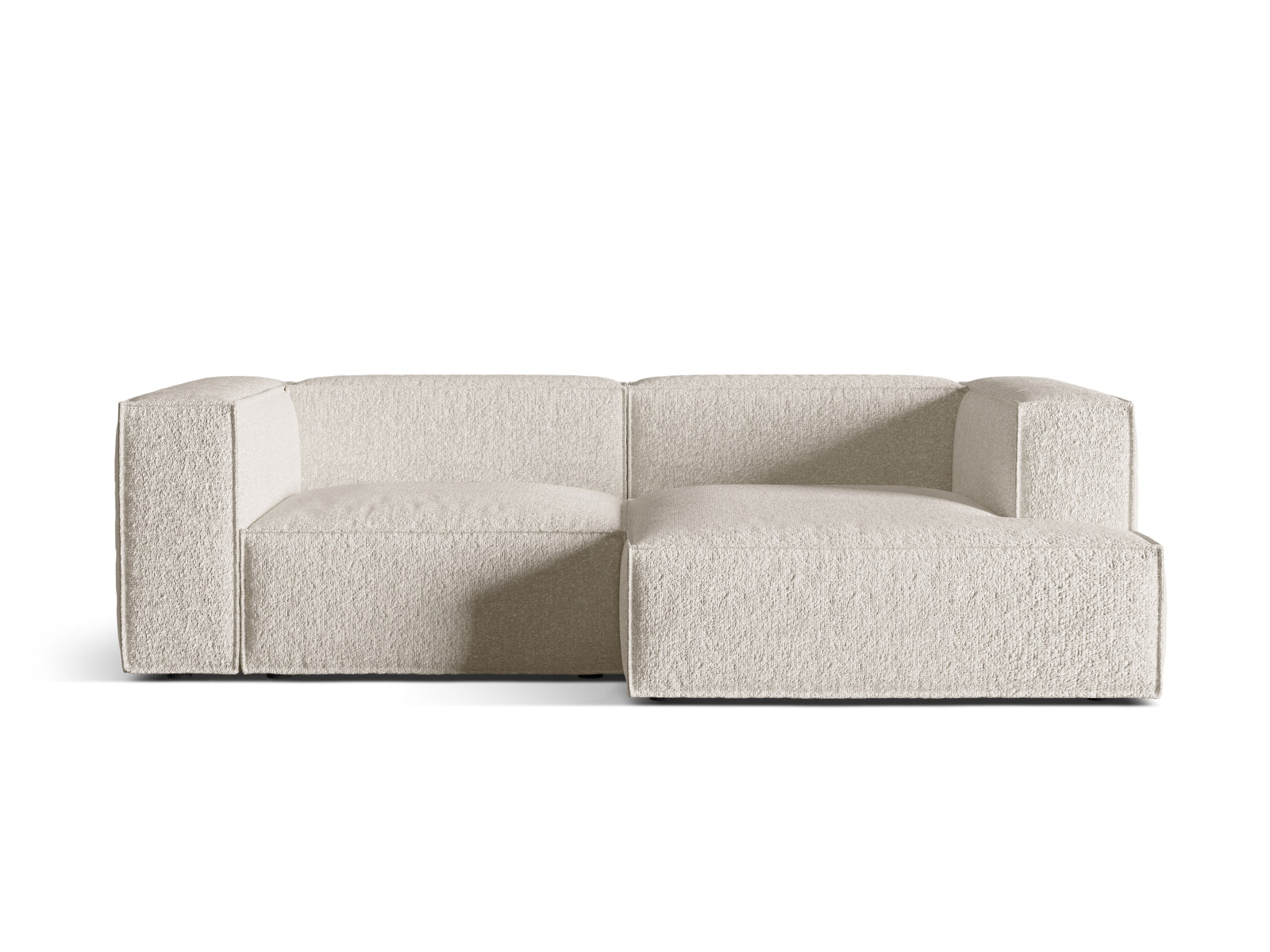 Nuria Boucle Modular Ecksofa rechts 3 Sitzer in Beige-Monet präsentiert im Onlineshop von KAQTU Design AG. L-Sofa rechts ist von Micadoni