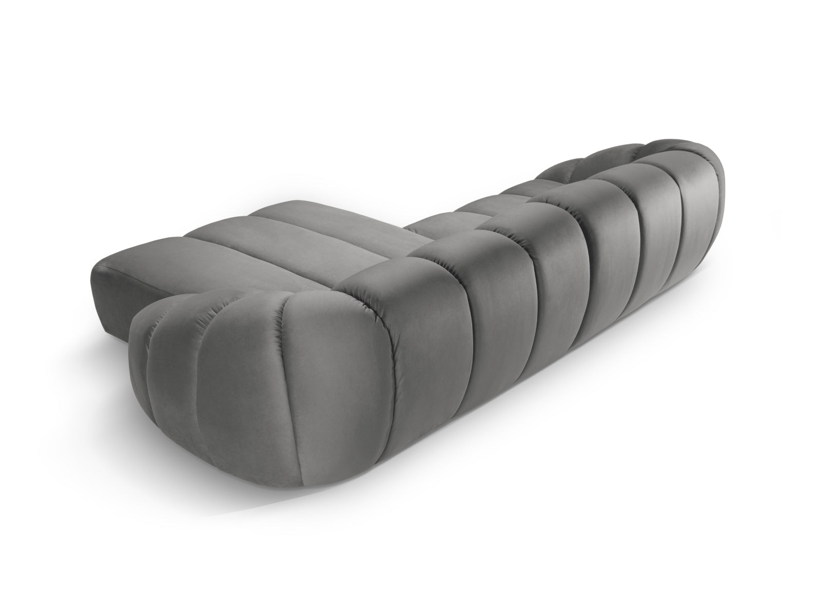Erleben Sie das stilvolle Diana Velour Ecksofa rechts 4 Sitzer von Micadoni – hochwertiges Velours, zeitgemässes Design und optimaler Komfort für Ihr Zuhause.