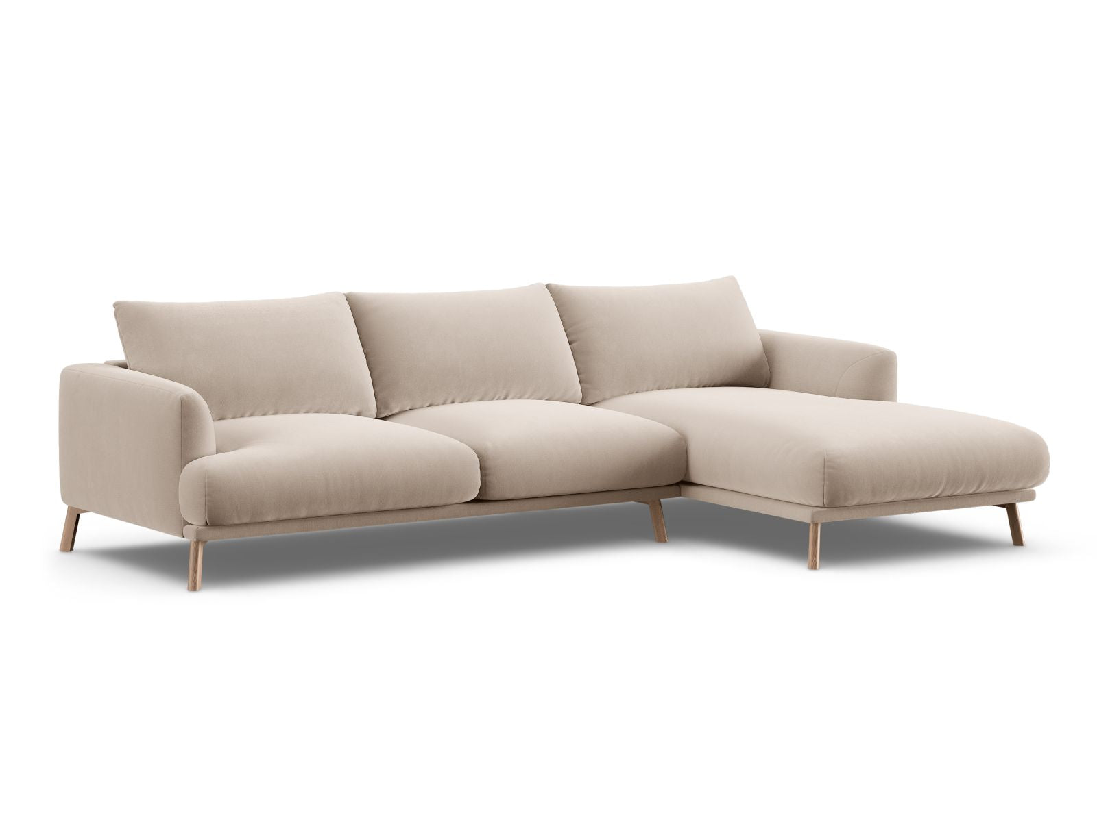 4-Sitzer Ecksofa rechts Naomi in Beige-Salvador präsentiert im Onlineshop von KAQTU Design AG. Ecksofa rechts ist von Micadoni