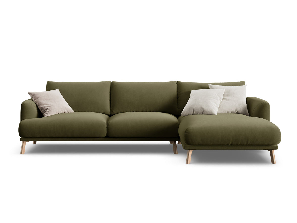 4-Sitzer Ecksofa rechts Naomi in Green-Salvador präsentiert im Onlineshop von KAQTU Design AG. Ecksofa rechts ist von Micadoni