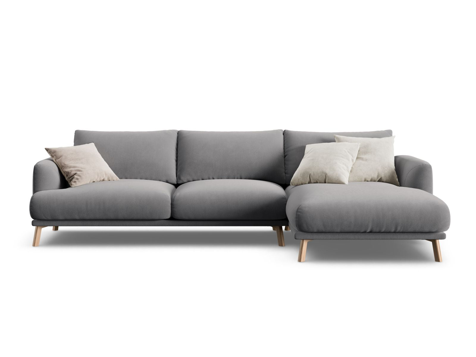4-Sitzer Ecksofa rechts Naomi in Grey-Salvador präsentiert im Onlineshop von KAQTU Design AG. Ecksofa rechts ist von Micadoni