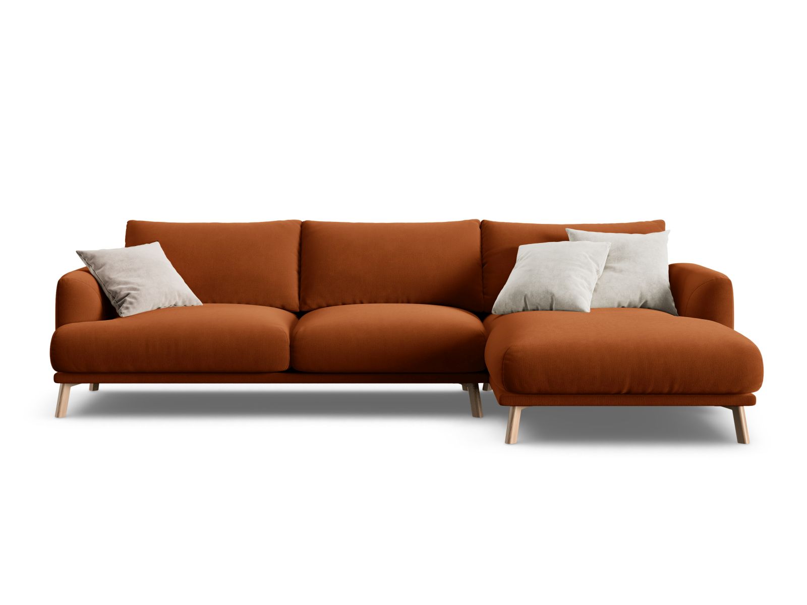 4-Sitzer Ecksofa rechts Naomi in Terracotta-Salvador präsentiert im Onlineshop von KAQTU Design AG. Ecksofa rechts ist von Micadoni