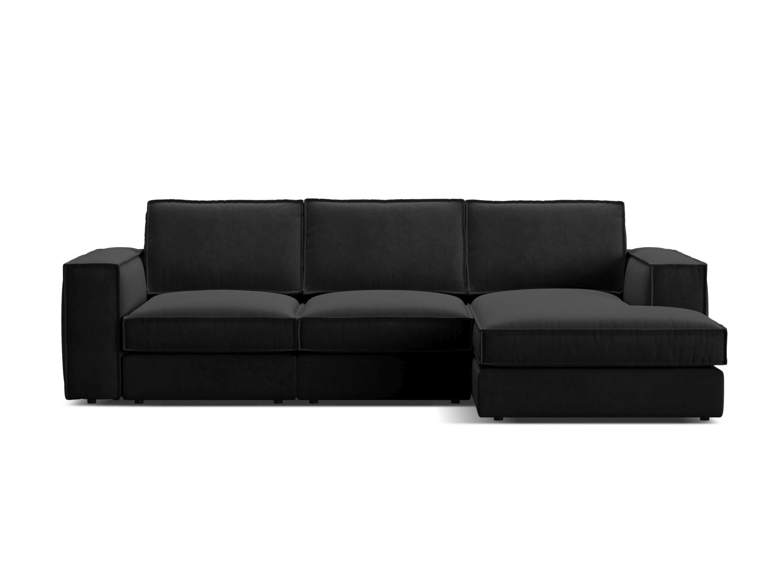 3-Sitzer Modular Ecksofa rechts Pola in Black-Salvador präsentiert im Onlineshop von KAQTU Design AG. Ecksofa rechts ist von Micadoni