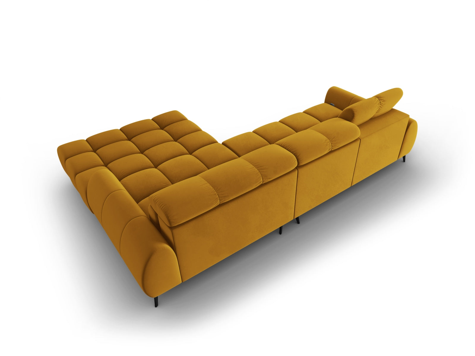 Entdecken Sie das Alyse Velour Electric Ecksofa rechts von Micadoni – ein stilvolles 5-Sitzer Sofa, das Komfort und Eleganz perfekt kombiniert.