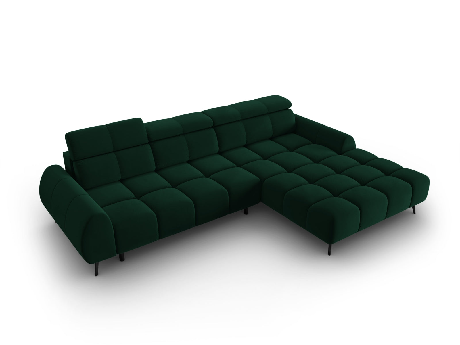 Entdecken Sie das Alyse Velour Electric Ecksofa rechts von Micadoni – ein stilvolles 5-Sitzer Sofa, das modernen Komfort und Eleganz perfekt kombiniert.
