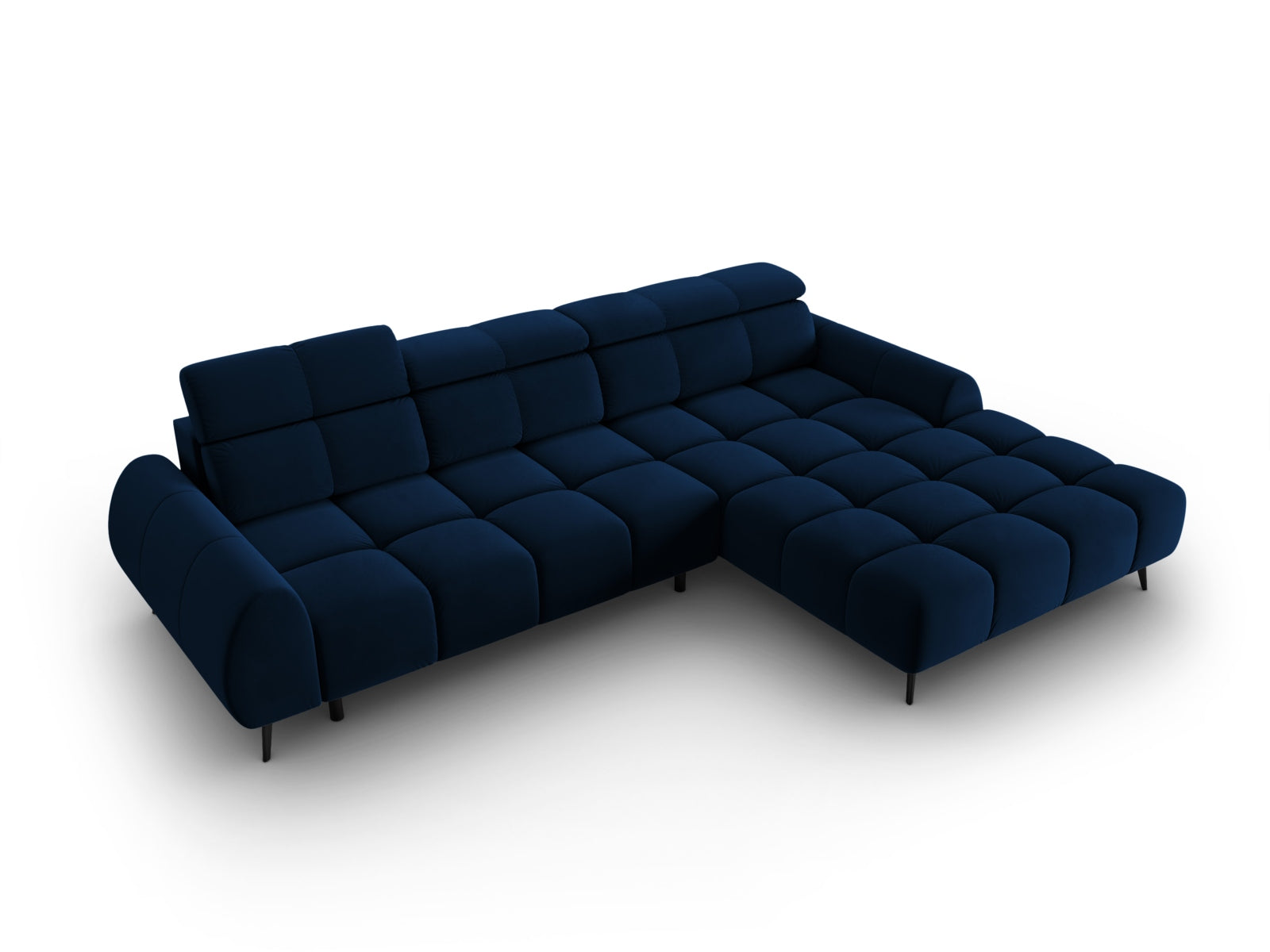 Entdecken Sie das Alyse Velour Electric Ecksofa rechts von Micadoni – ein stilvolles 5-Sitzer Sofa, das modernen Komfort und Eleganz perfekt kombiniert.