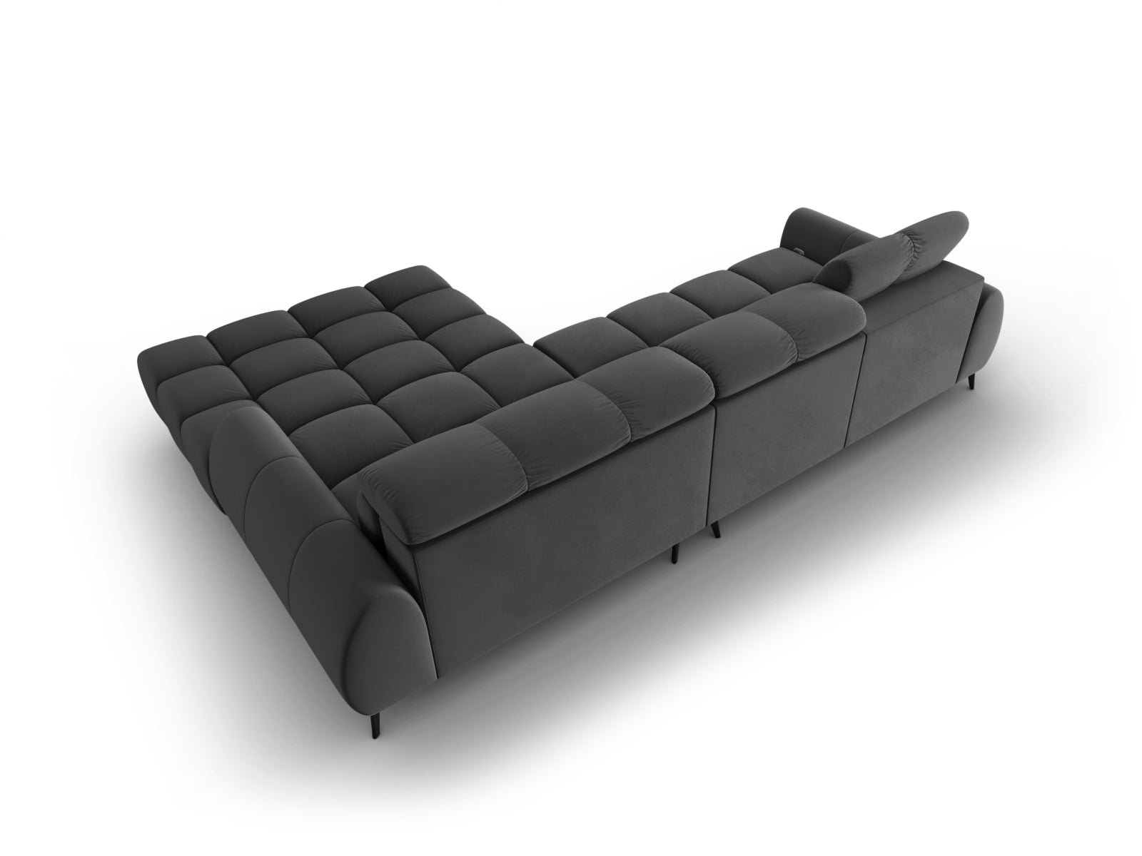 Entdecken Sie das Alyse Velour Electric Ecksofa rechts von Micadoni – ein stilvolles 5-Sitzer Sofa, das Komfort und Eleganz perfekt kombiniert.