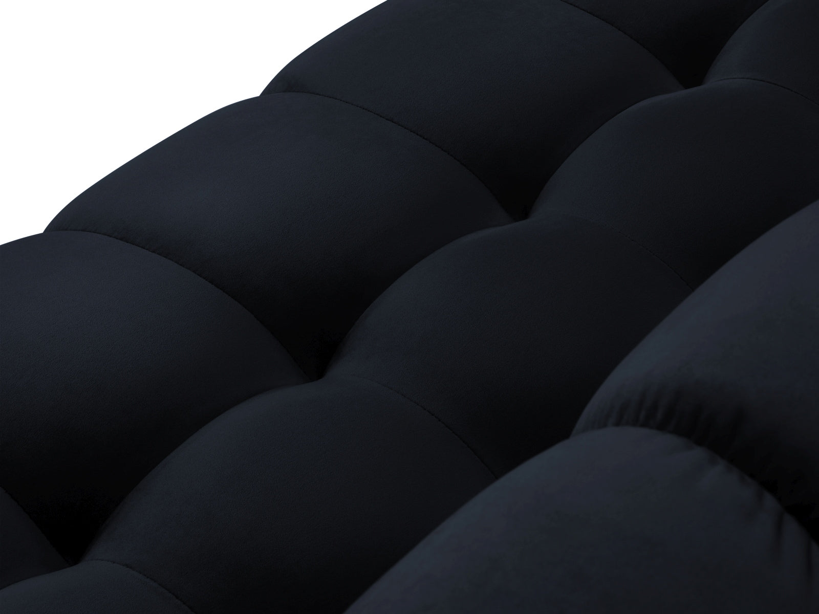 Mamaia Velour Ecksofa rechts 5 Sitzer in Dark Blue/Schwarz präsentiert im Onlineshop von KAQTU Design AG. Ecksofa rechts ist von Micadoni