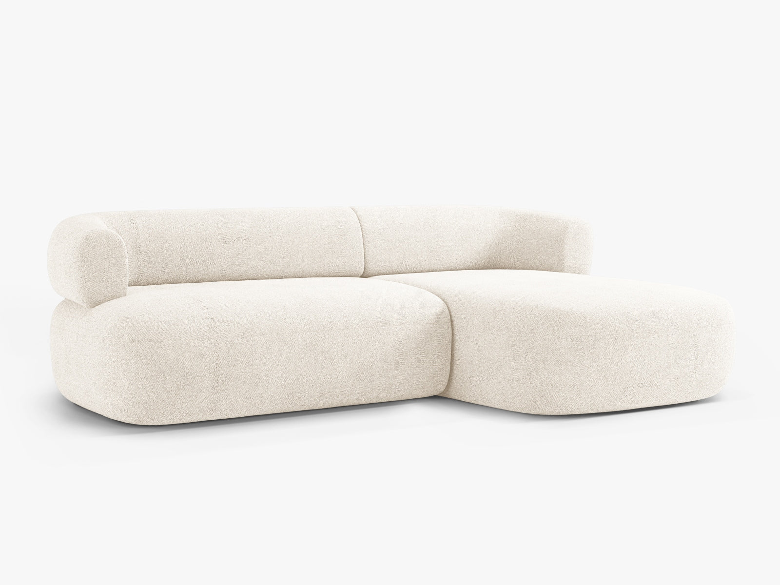 Jenny Boucle Ecksofa rechts 5 Sitzer in Beige präsentiert im Onlineshop von KAQTU Design AG. Ecksofa rechts ist von Micadoni