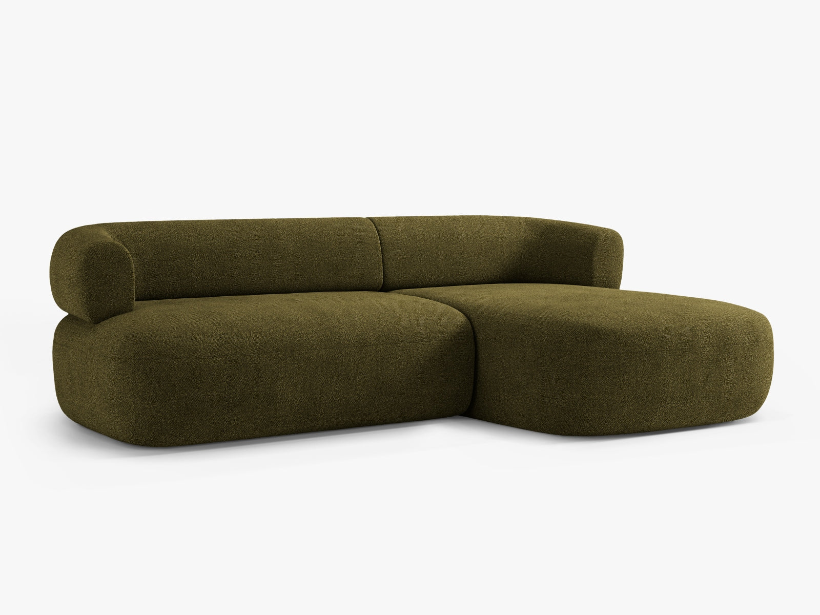 Jenny Boucle Ecksofa rechts 5 Sitzer in Green präsentiert im Onlineshop von KAQTU Design AG. Ecksofa rechts ist von Micadoni
