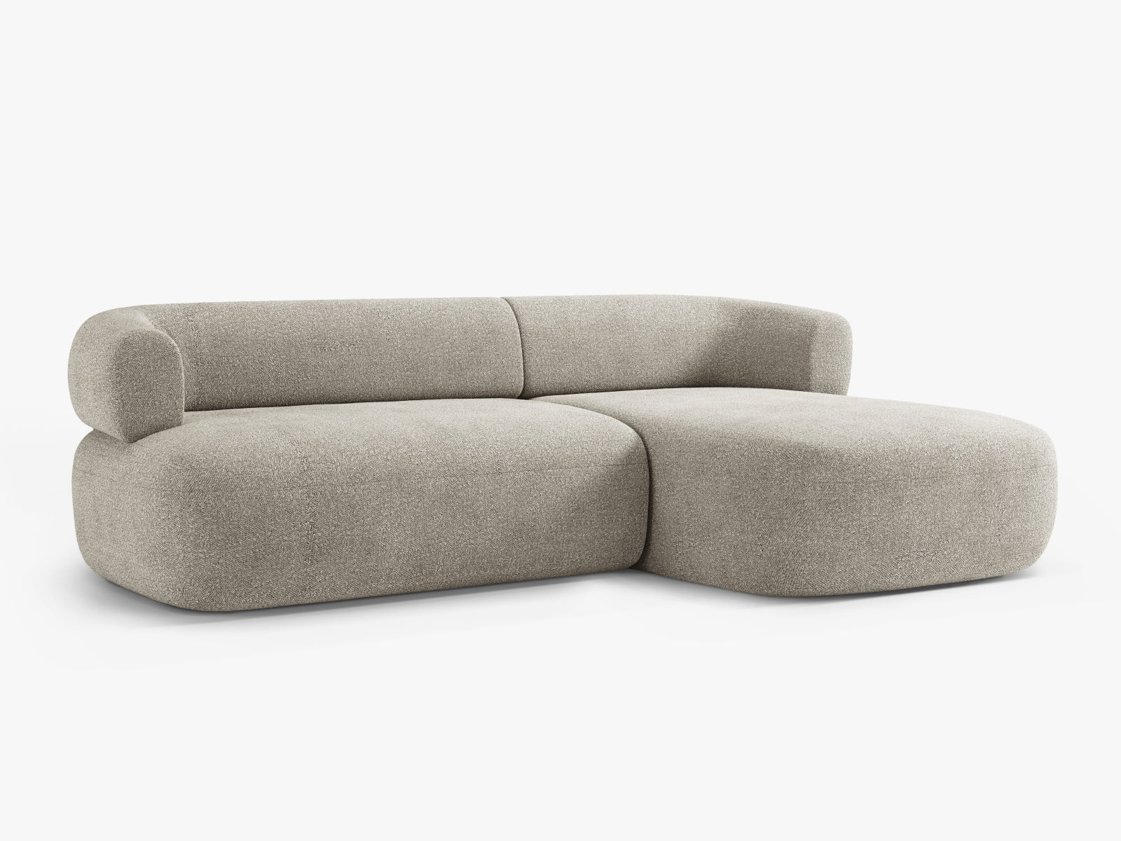 Jenny Boucle Ecksofa rechts 5 Sitzer in Light Grey präsentiert im Onlineshop von KAQTU Design AG. Ecksofa rechts ist von Micadoni