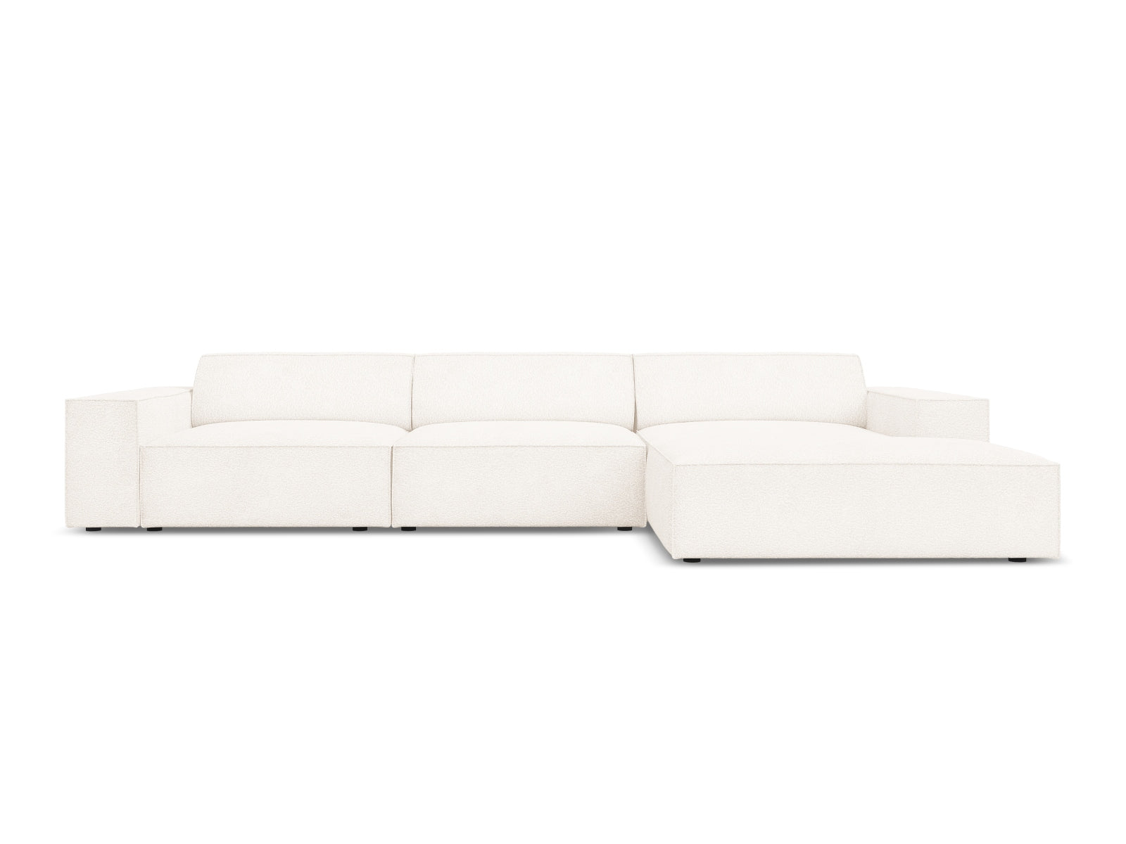Jodie Boucle modulares Ecksofa rechts 4 Sitzer in Beige präsentiert im Onlineshop von KAQTU Design AG. Ecksofa rechts ist von Micadoni