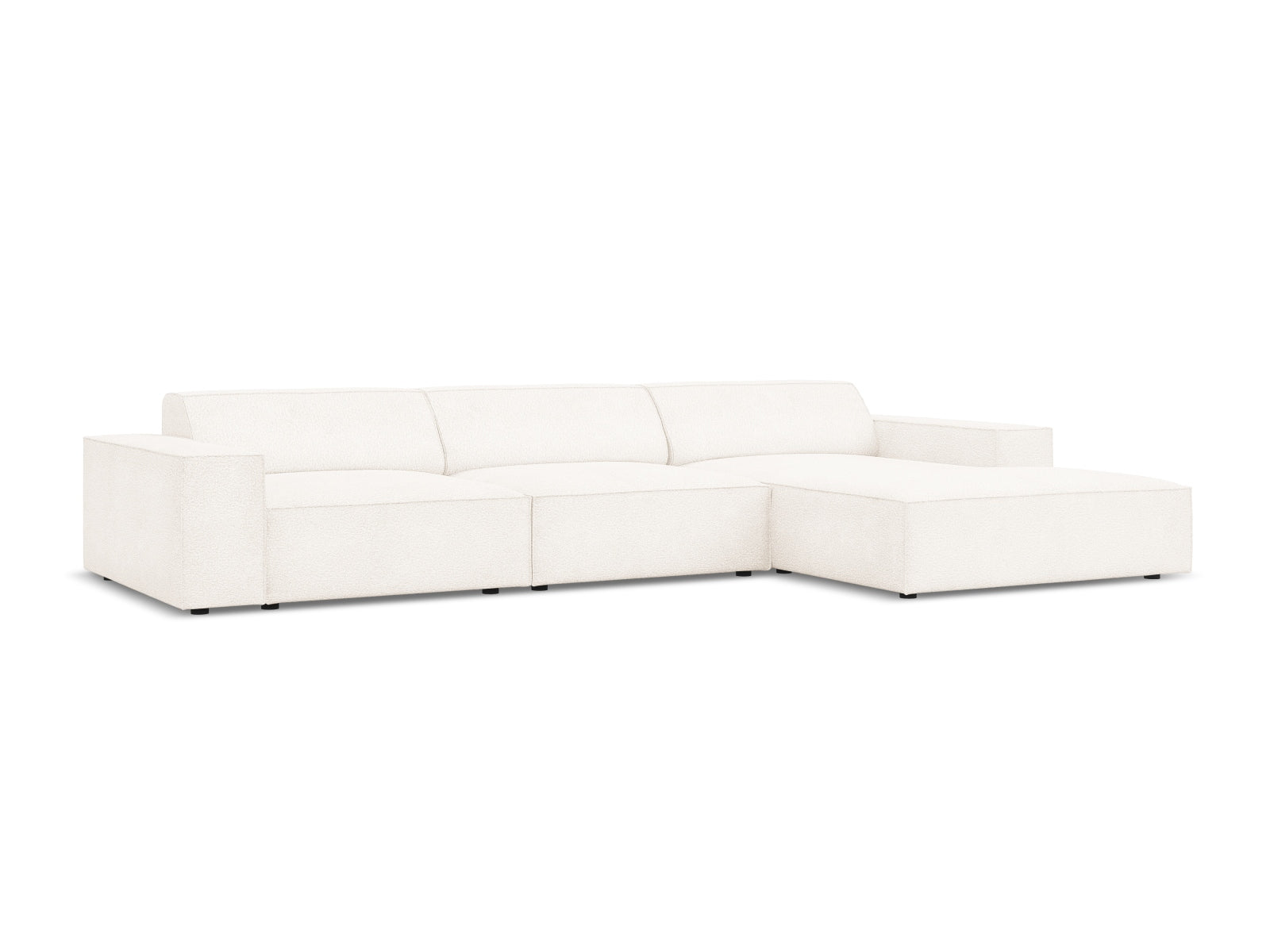 Jodie Boucle modulares Ecksofa rechts 4 Sitzer in Beige präsentiert im Onlineshop von KAQTU Design AG. Ecksofa rechts ist von Micadoni