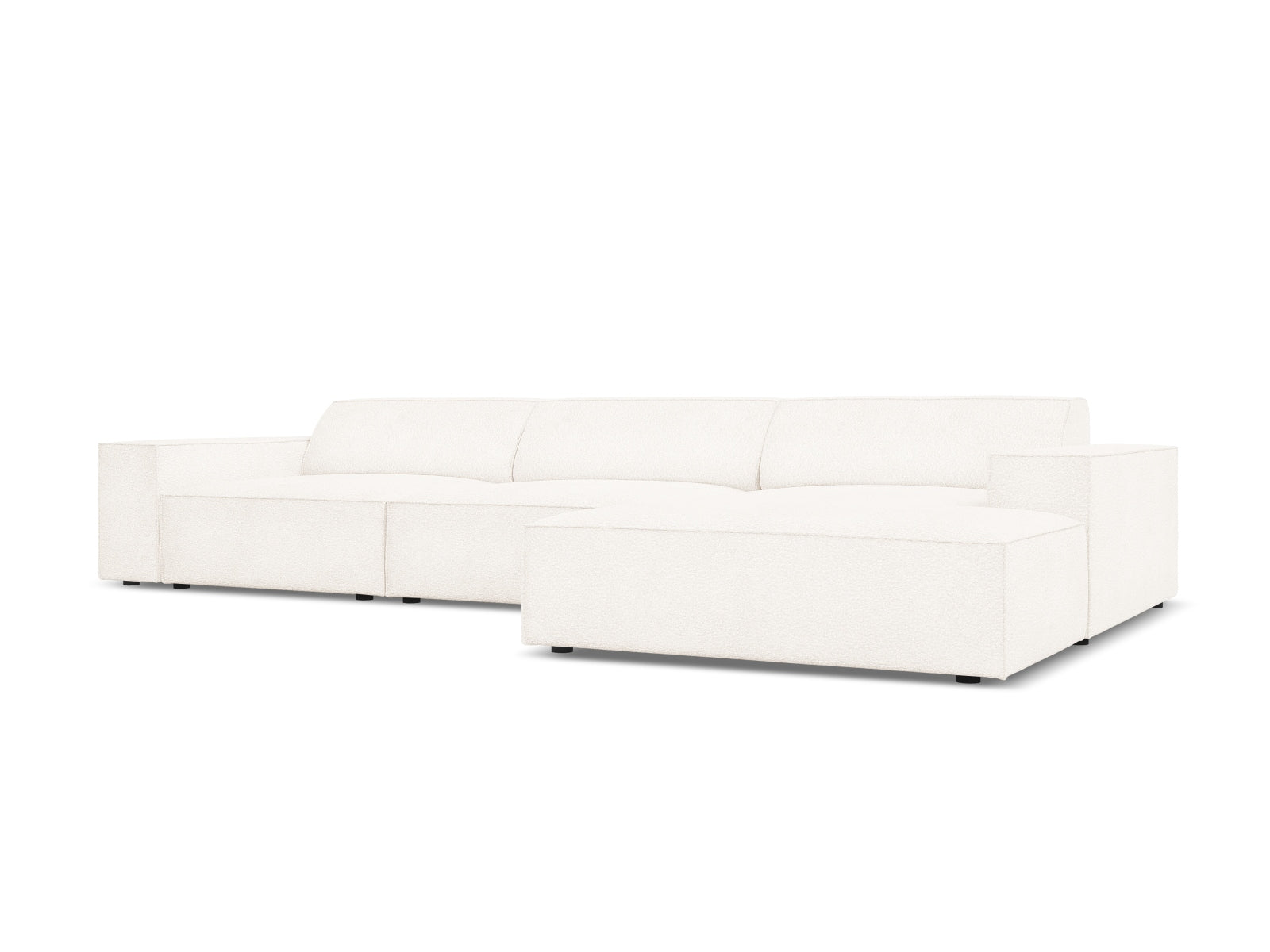 Jodie Boucle modulares Ecksofa rechts 4 Sitzer in Beige präsentiert im Onlineshop von KAQTU Design AG. Ecksofa rechts ist von Micadoni