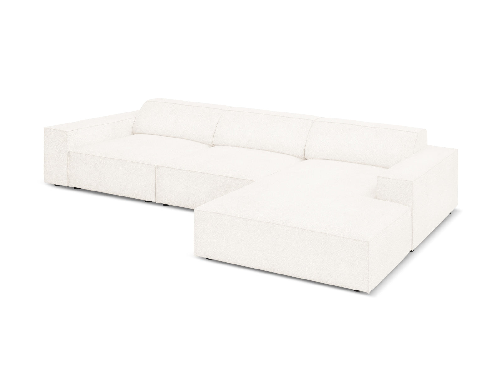 Jodie Boucle modulares Ecksofa rechts 4 Sitzer in Beige präsentiert im Onlineshop von KAQTU Design AG. Ecksofa rechts ist von Micadoni