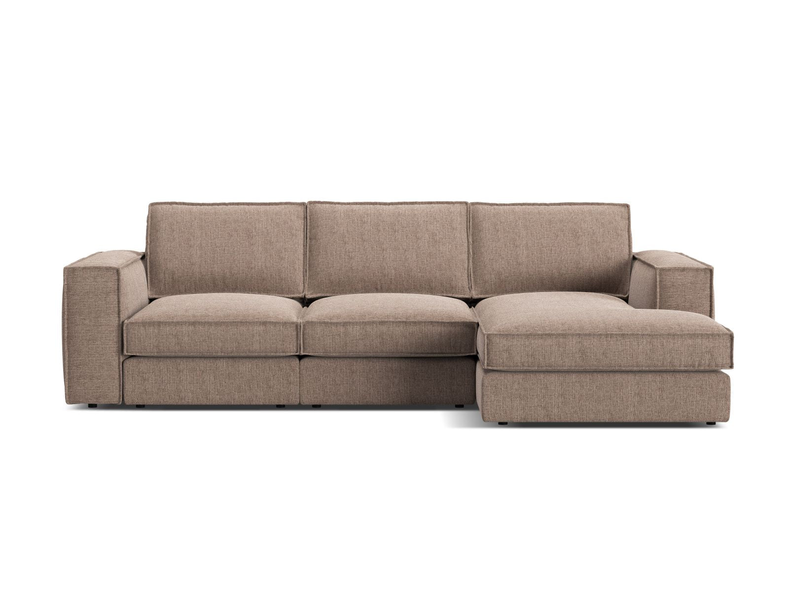 3-Sitzer Ecksofa rechts Pola in Light Brown-Babel präsentiert im Onlineshop von KAQTU Design AG. Ecksofa rechts ist von Micadoni