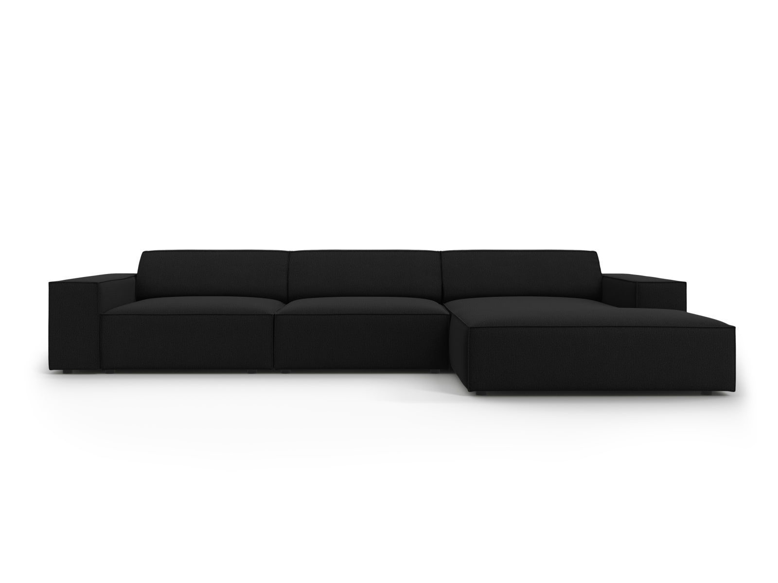 Jodie Modulares Ecksofa rechts 4 Sitzer in Black präsentiert im Onlineshop von KAQTU Design AG. Ecksofa rechts ist von Micadoni