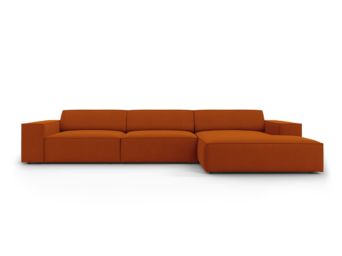 Jodie Modulares Ecksofa rechts 4 Sitzer in Terracotta-Megan präsentiert im Onlineshop von KAQTU Design AG. L-Sofa rechts ist von Micadoni
