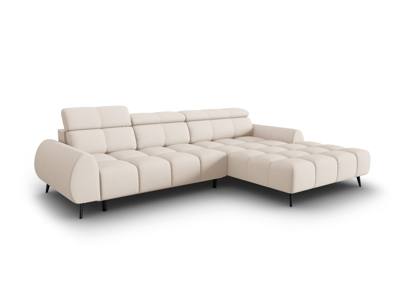 Alyse Electric Ecksofa rechts 5 Sitzer in Light Beige präsentiert im Onlineshop von KAQTU Design AG. Ecksofa rechts ist von Micadoni