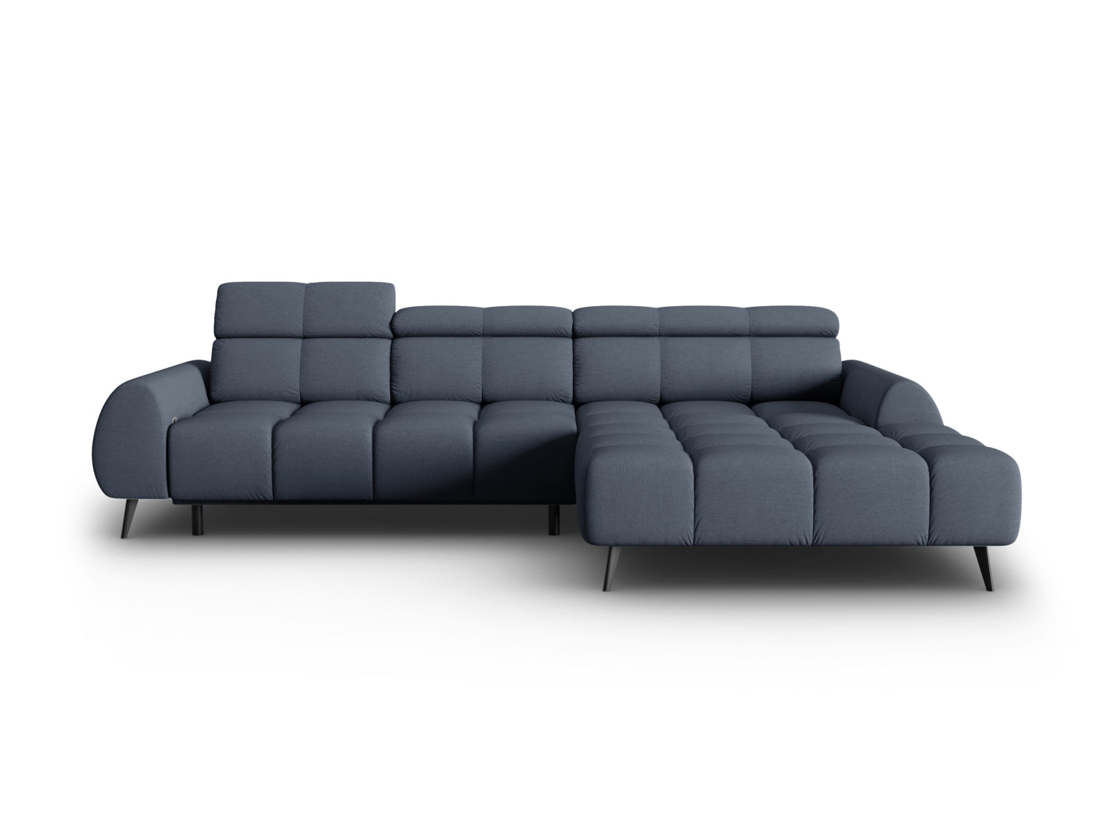 Erleben Sie das Alyse Electric Ecksofa rechts von Micadoni – ein stilvolles 5-Sitzer Sofa aus luxuriösem Velours, das Komfort und Eleganz vereint.