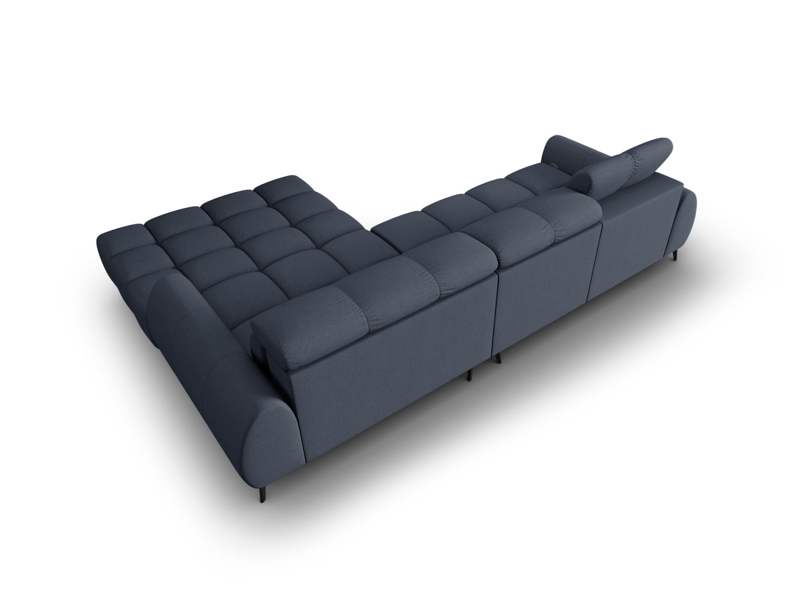 Erleben Sie das Alyse Electric Ecksofa rechts von Micadoni – ein stilvolles 5-Sitzer Sofa aus luxuriösem Velours, das modernen Komfort bietet.