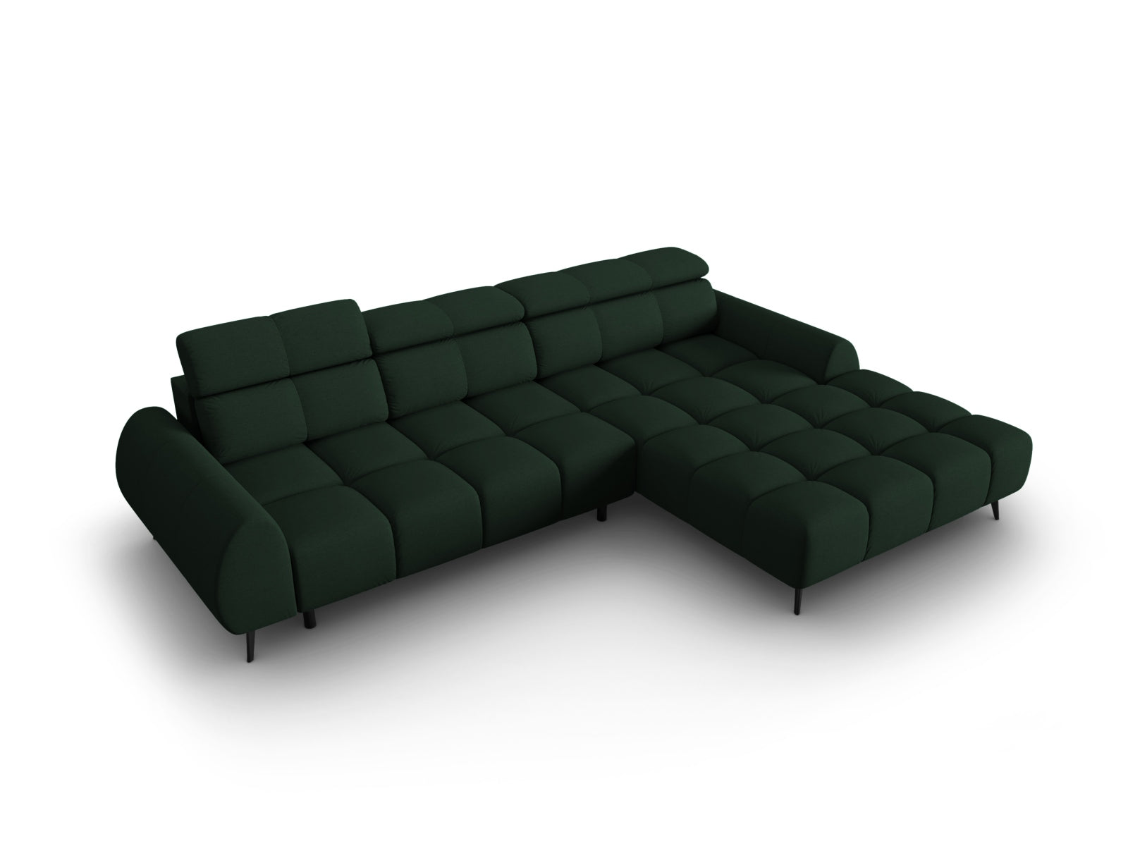 Entdecken Sie das Alyse Electric Ecksofa rechts von Micadoni – ein elegantes 5-Sitzer Sofa aus hochwertigem Velours, das Komfort und Stil perfekt kombiniert.